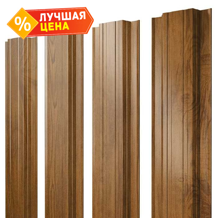 Штакетник Прямоугольный Grand Line 0,45 Print Premium Golden Wood Golden Wood