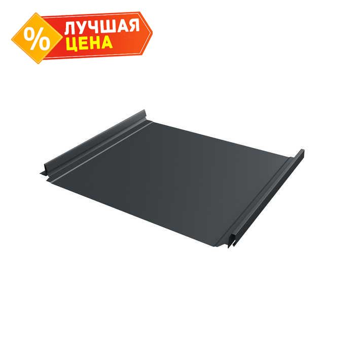 Фальцевая кровля Кликфальц Pro Grand Line 0,5 Velur X RAL 7016 Антрацитово-Серый