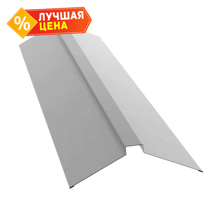 Планка конька плоского 115х30х115 0,45 PE с пленкой RAL 9003 сигнальный белый