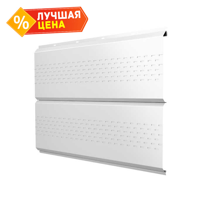 Софит ЭкоБрус new c перфорацией 0,45 Lite PE RAL 9003 сигнальный белый