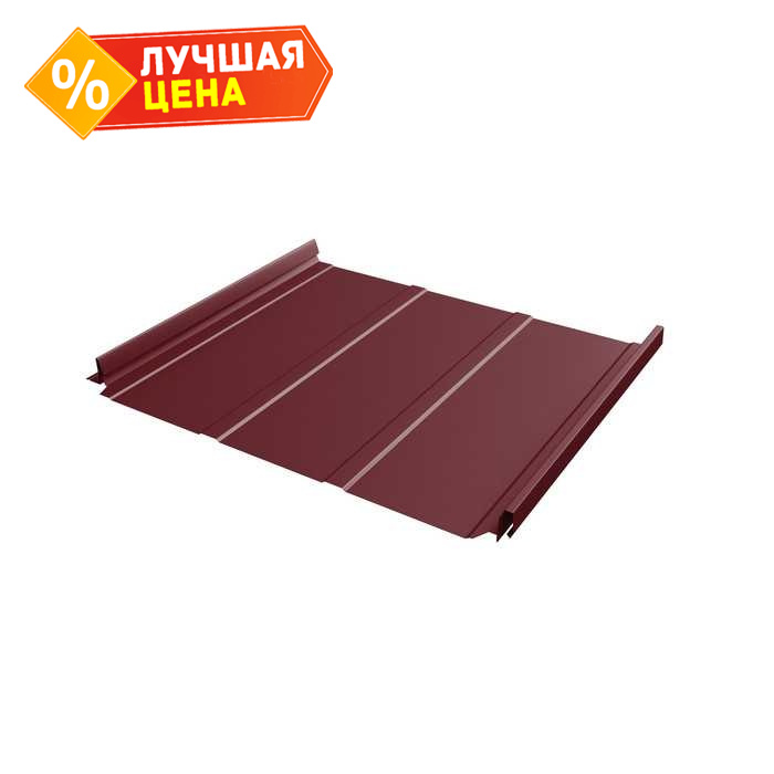 Фальцевая кровля Кликфальц Pro Line Grand Line 0,7 Полиэстер RAL 3005 Красное Вино