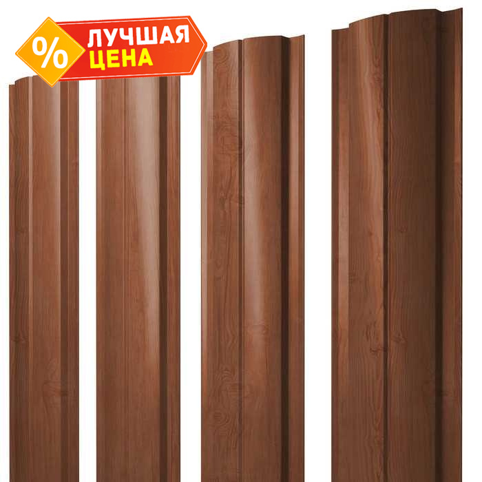 Штакетник Полукруглый Slim Grand Line 0,45 Print Elite Rowan Rowan