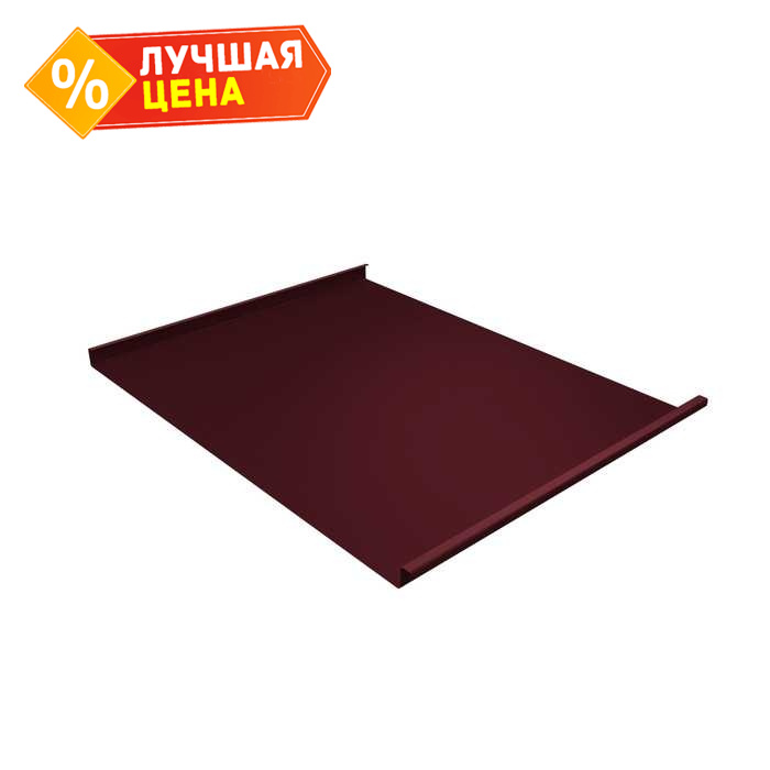 Фальцевая кровля Фальц двойной стоячий Grand Line 0,5 Atlas RAL 3005 Красное Вино