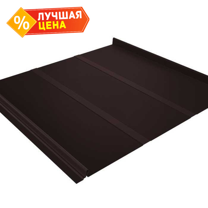 Фальцевая кровля Кликфальц Grand Line 0,5 Satin Matt RAL 8017 Шоколад