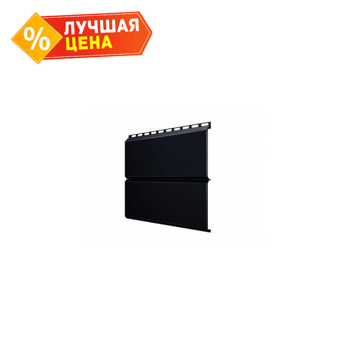 Софит ЭкоБрус без перфорации 0,345 Grand Line 0,5 Velur RAL 9005 черный