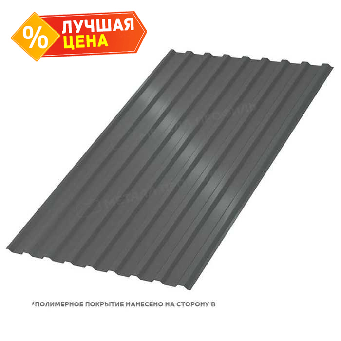 Профлист Металл Профиль МП20 0.5 PURETAN® RR 23 Темно-серый R