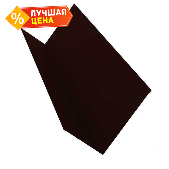 Планка примыкания 150х250 0,5 Satin с пленкой RR 32 темно-коричневый