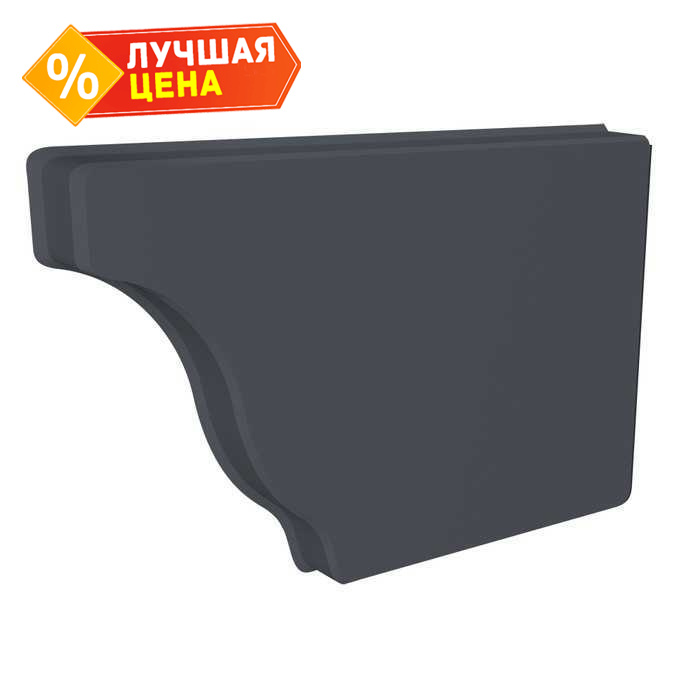 Заглушка желоба правая Vortex Lite 130мм RAL 7024