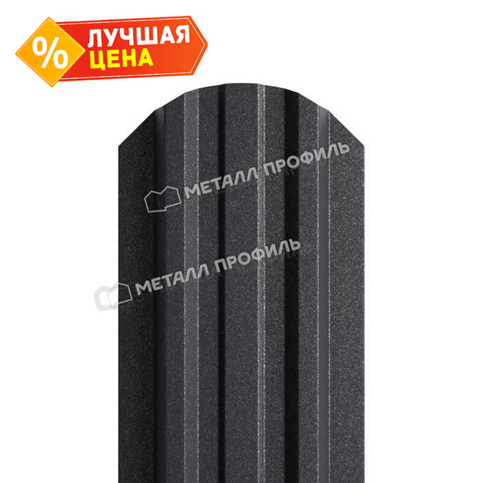 Штакетник Металл Профиль LАNE-O 0,5 VALORI DarkGrey