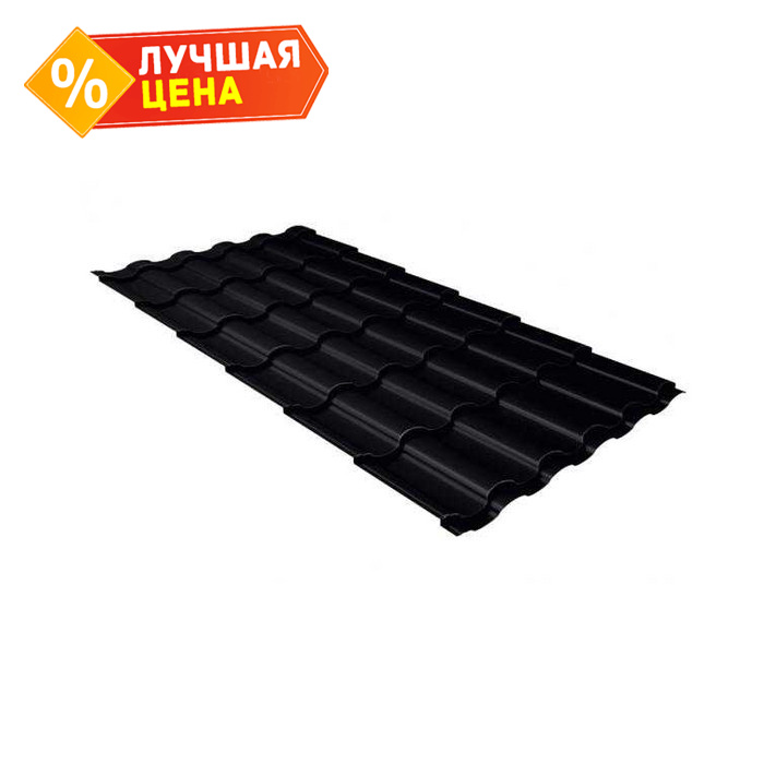 Металлочерепица Grand Line Kredo 0,5 Satin Мatt RAL 9005 Черный