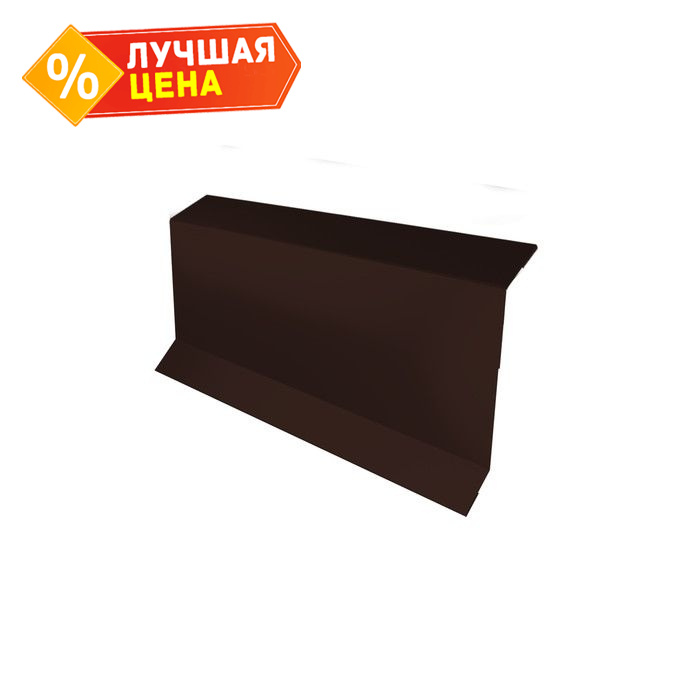 Планка примыкание в штробу 60 Grand Line 0,5 GreenCoat Pural BT, matt RR 33 черный (RAL 9005 черный)