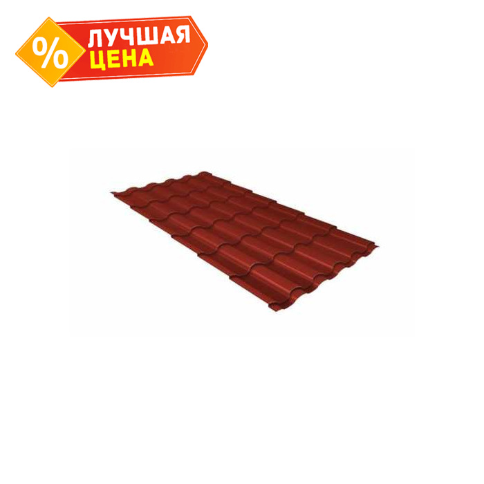 Металлочерепица Grand Line Kredo 0,5 GreenСoat Pural BT RR 29 Оксидно-красный