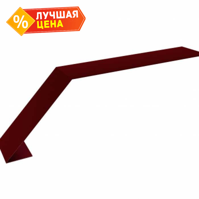 Планка капельник 100х60 0,5 Velur RAL 3005 красное вино