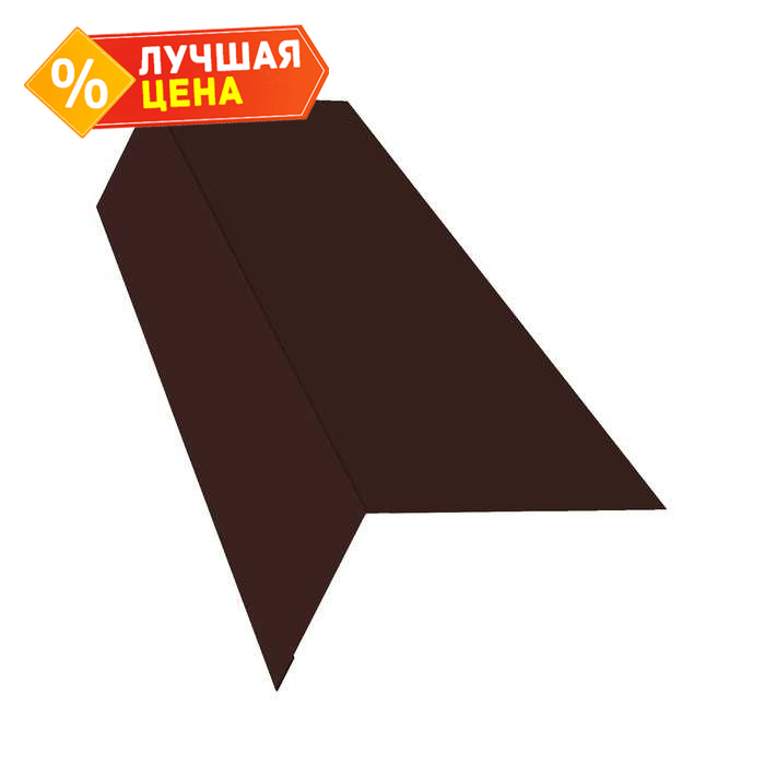 Планка карнизная широкая 100х85 0,5 Velur RAL 8017 шоколад