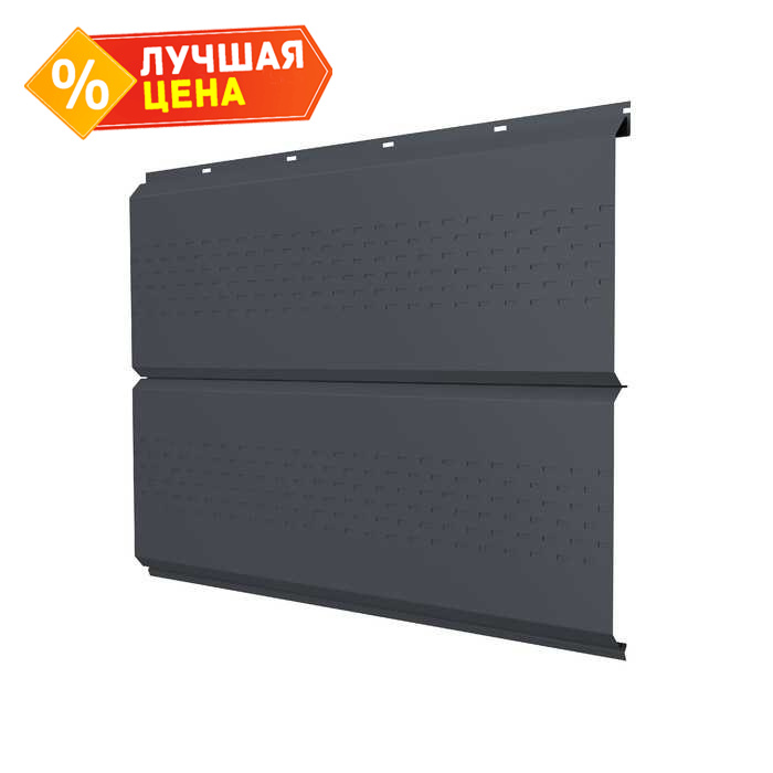 Софит ЭкоБрус new без перфорации 0,5 Satin Matt RAL 7024 мокрый асфальт