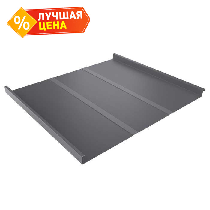 Фальцевая кровля Фальц двойной стоячий Line Grand Line 0,5 Satin RAL 7004 Сигнальный Серый