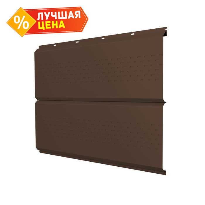 Софит ЭкоБрус new c перфорацией 0,5 Satin RAL 8017 шоколад