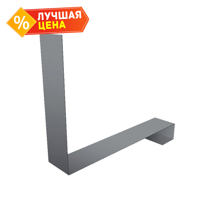 Планка примыкание нижнее к трубе для Кликфальц Pro Grand Line 0,5 Satin с пленкой RAL 7016 антрацитово-серый