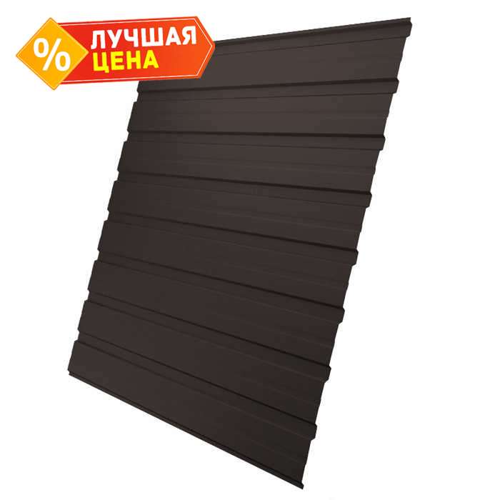 Профлист Grand Line C10В 0.5 GreenCoat Pural BT, matt RR 32 Темно-коричневый