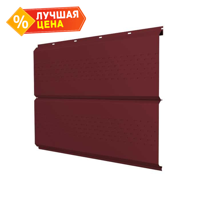 Софит ЭкоБрус new c перфорацией 0,45 PE RAL 3005 красное вино