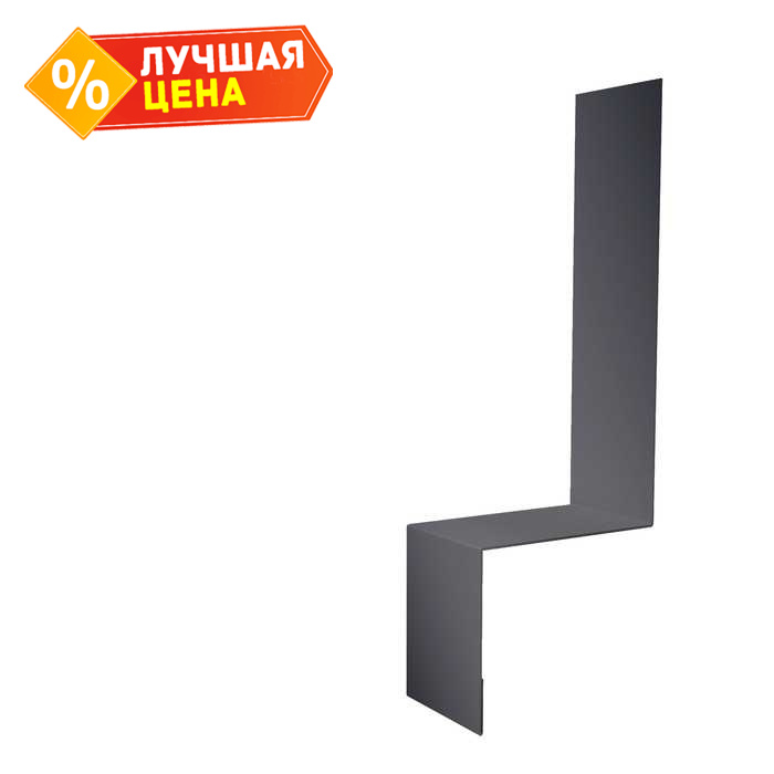 Планка примыкание боковое фальц 0,5 Satin с пленкой RAL 7004 сигнальный серый