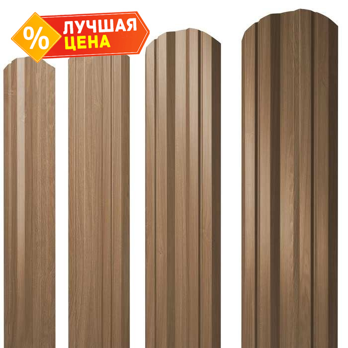 Штакетник Twin фигурный 0,45 Print Elite Honey Wood