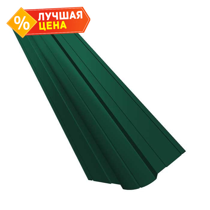 Планка ендовы верхней фигурной 70x70 0,5 Velur RAL 6005 зеленый мох