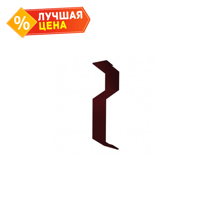 Планка примыкания внакладку 25х17х35х17 0,45 PE с пленкой RAL 3011 коричнево-красный