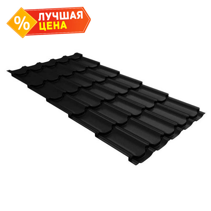 Металлочерепица Grand Line Kvinta plus 0,5 Drap RAL 9005 Черный