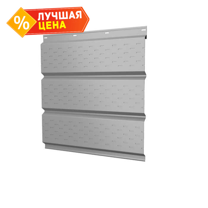 Софит металлический полная перфорация 0,5 Satin с пленкой RAL 9003 сигнальный белый