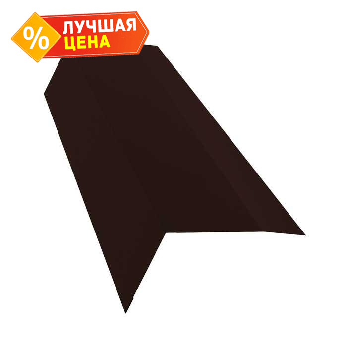 Планка карнизная 100х65 0,5 Rooftop Matte RAL 8017 шоколад