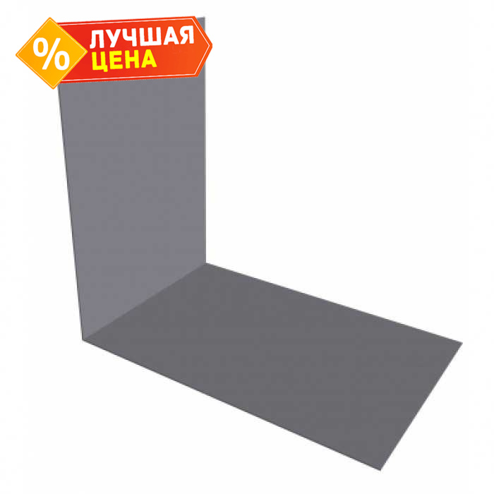 Планка снегозадержания усиливающая 0,5 Satin с пленкой RAL 7004 сигнальный серый