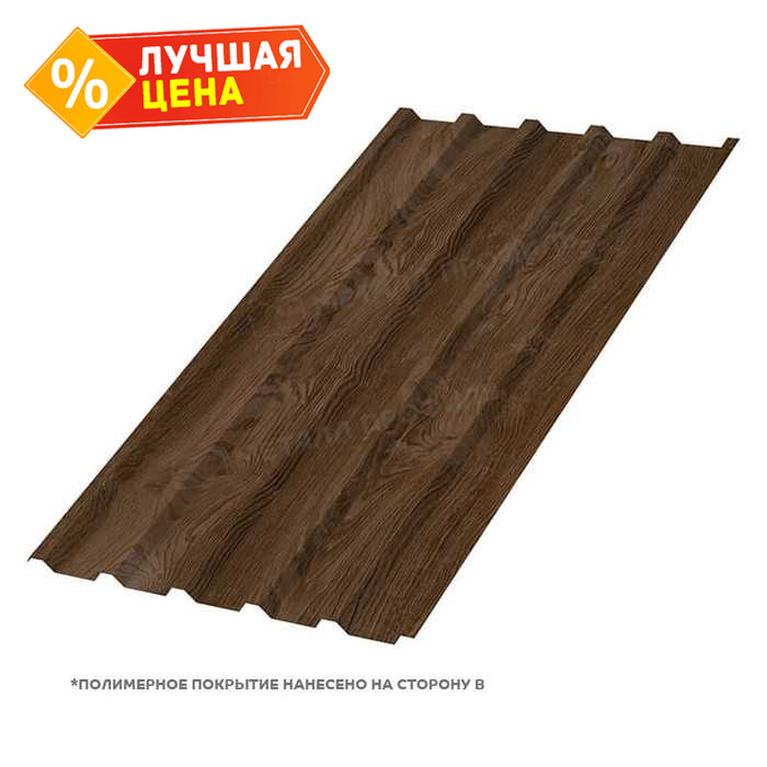 Профлист Металл Профиль МП35 0.5 ECOSTEEL® матовый двусторонний Мореный дуб A