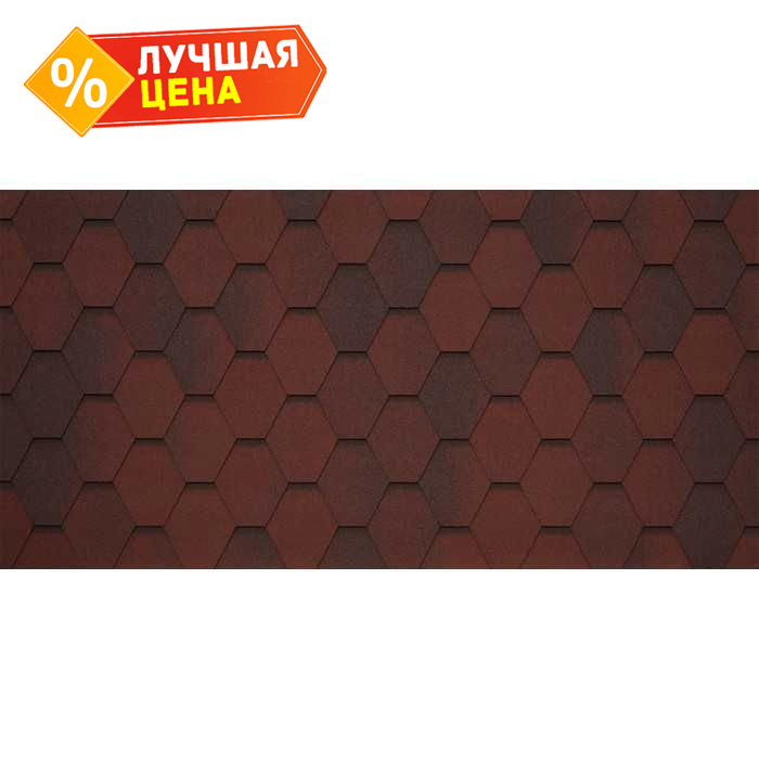 Гибкая черепица Тегола Business Plus MOSAIK Tasso rosso 405