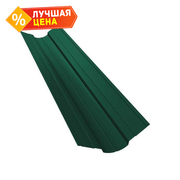 Планка ендовы верхней фигурной 150x150 0,5 Velur RAL 6005 зеленый мох