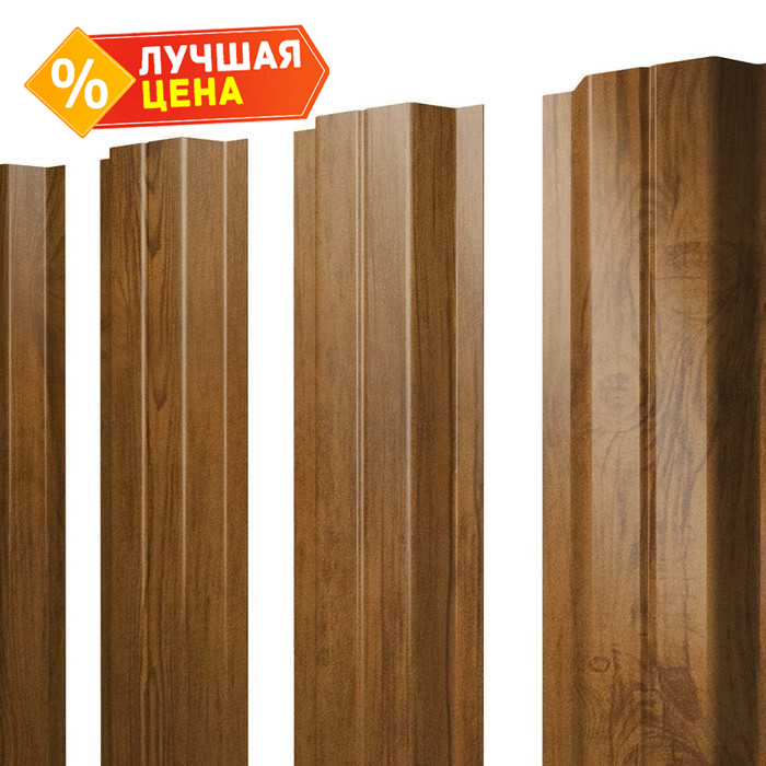 Штакетник П-образный А Grand Line 0,45 Print Elite Golden Wood Golden Wood