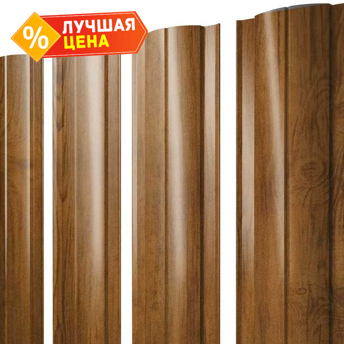 Штакетник Круглый Grand Line 0,45 Print Premium Golden Wood Golden Wood