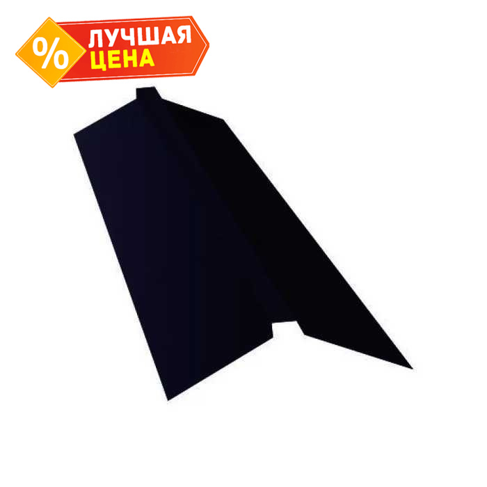 Планка конька плоского 115х30х115 0,5 PurLite Мatt RAL 9005 черный