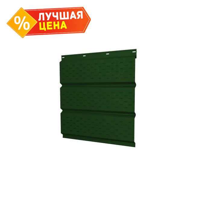 Софит ЭкоБрус с перфорацией 0,345 Grand Line 0,5 Quarzit lite RAL 6005 зеленый мох