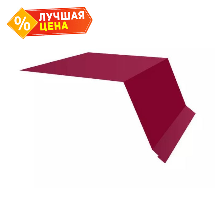 Планка капельник 100х55 0,45 PE с пленкой RAL 3003 рубиново-красный