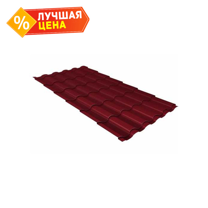 Металлочерепица Grand Line Kredo 0,5 Satin RAL 3005 Красное вино