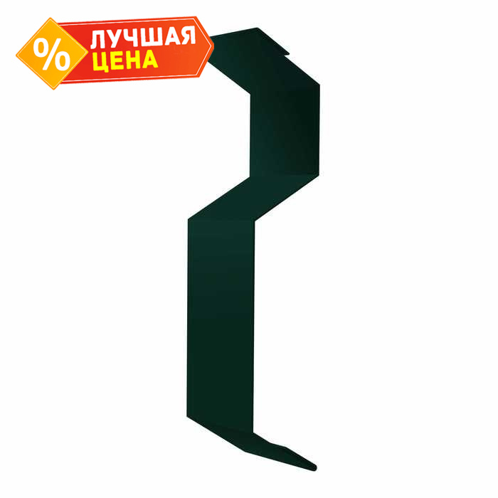 Планка примыкания внакладку 25х17х35х17 0,5 Velur RAL 6005 зеленый мох