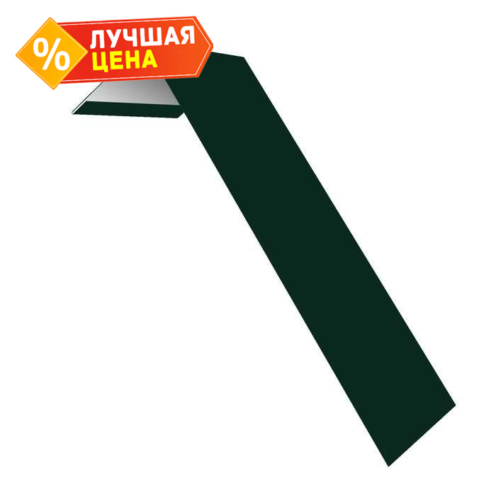 Планка лобовая/околооконная простая 190х50 0,4 PE с пленкой RAL 6005 зеленый мох