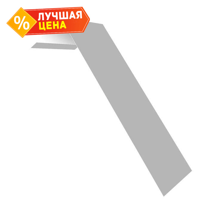 Планка лобовая/околооконная простая 190х50 0,7 PE с пленкой RAL 9003 сигнальный белый