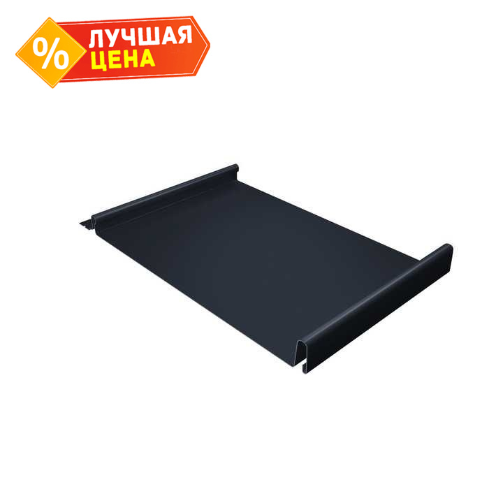 Фальцевая кровля Кликфальц Grand Line 0,5 Satin RAL 7024 Мокрый Асфальт