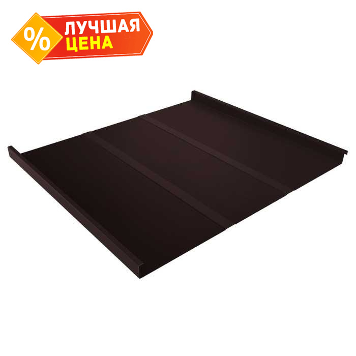 Фальцевая кровля Фальц двойной стоячий Line Grand Line 0,5 Satin RAL 8017 Шоколад