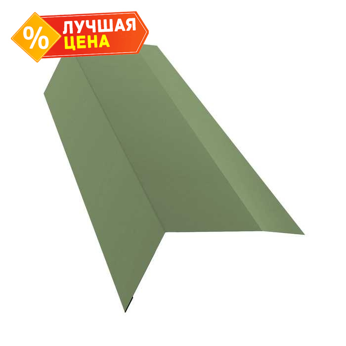 Планка карнизная 100х65 0,45 PE с пленкой RAL 6019 бело-зеленый