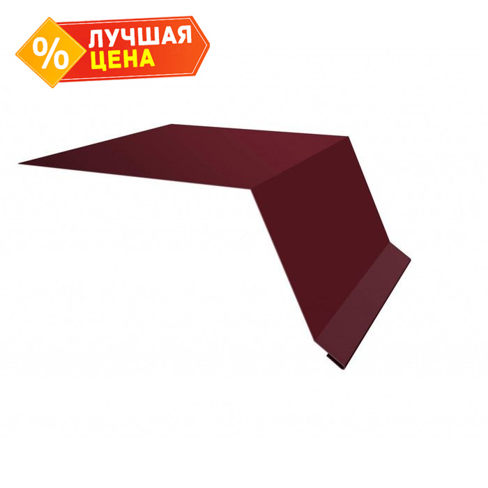 Планка капельник 100х55 0,5 Velur RAL 3009 оксидно-красный