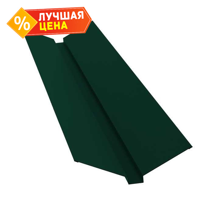 Планка ендовы верхней 115х30х115 0,5 Velur RAL 6005 зеленый мох