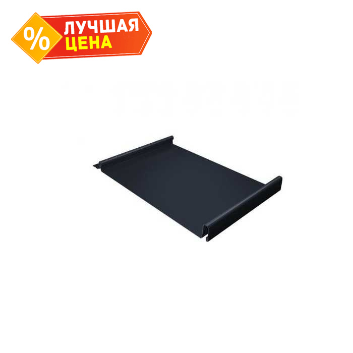 Фальцевая кровля Кликфальц Grand Line 0,5 Rooftop Matte RAL 7024 Мокрый Асфальт